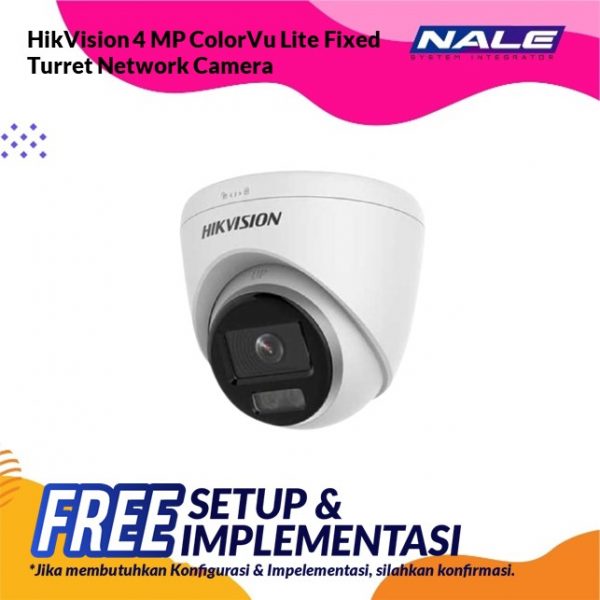 HikVision 4 MP ColorVu Lite Fixed Turret Network Camera (DS-2CD1347G0-L)